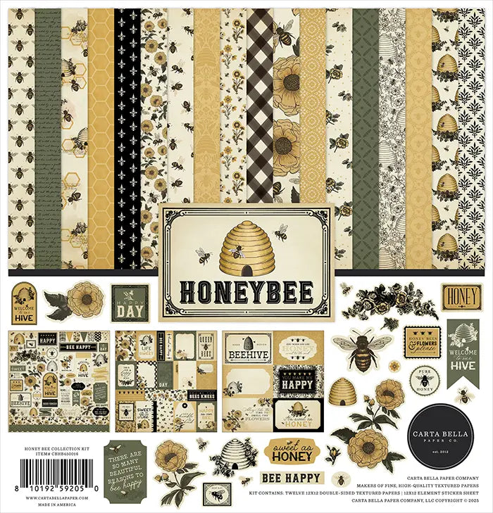 Honey Bee Scrapbook Collection Kit, 12" x 12" - Carta Bella