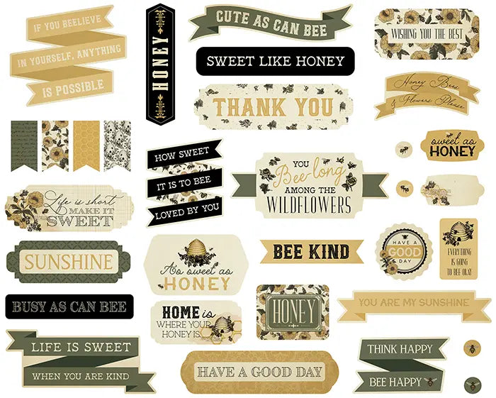 Honey Bee Titles & Phrases - Carta Bella
