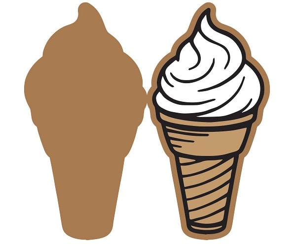 Sweet Delight: Ice Cream Cone SVG Image File Download