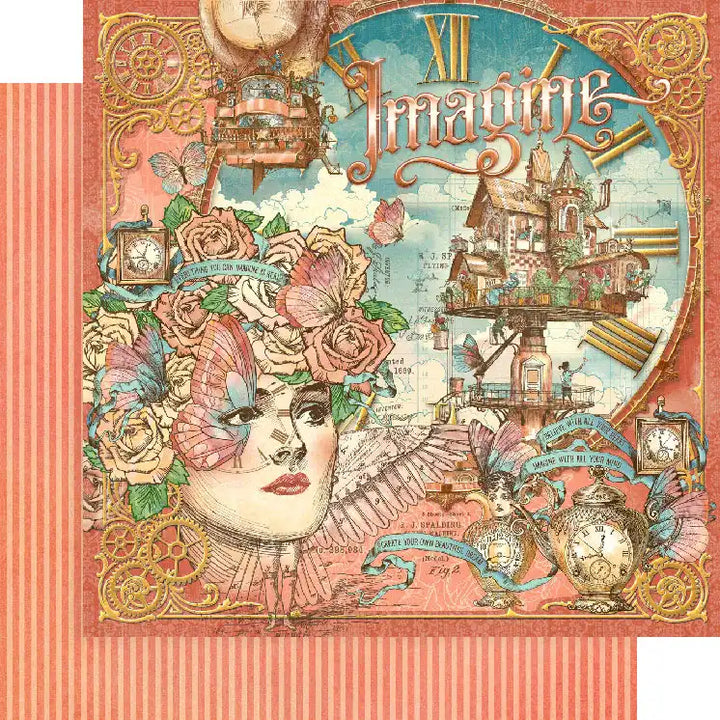 View 2 of Imagine Collector's Edition 12" x 12" Paper Kit w/ Stickers - Graphic 45