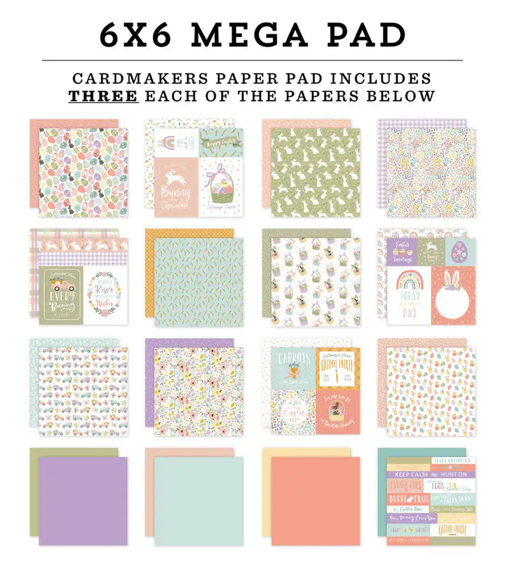 Cardmakers Mega Pad, 6" x 6" - It's Easter Time - Echo Park