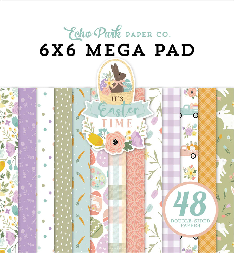 Cardmakers Mega Pad, 6" x 6" - It's Easter Time - Echo Park