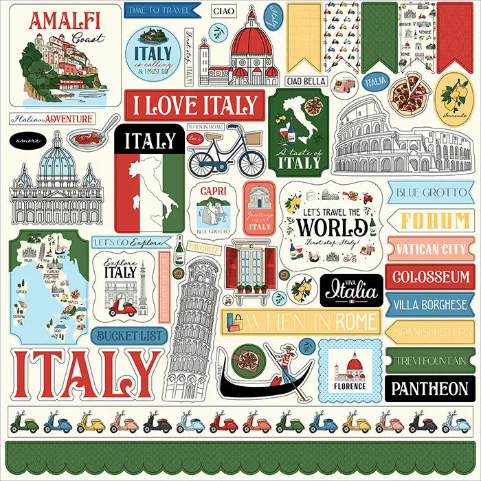 Italy Element Stickers - Carta Bella