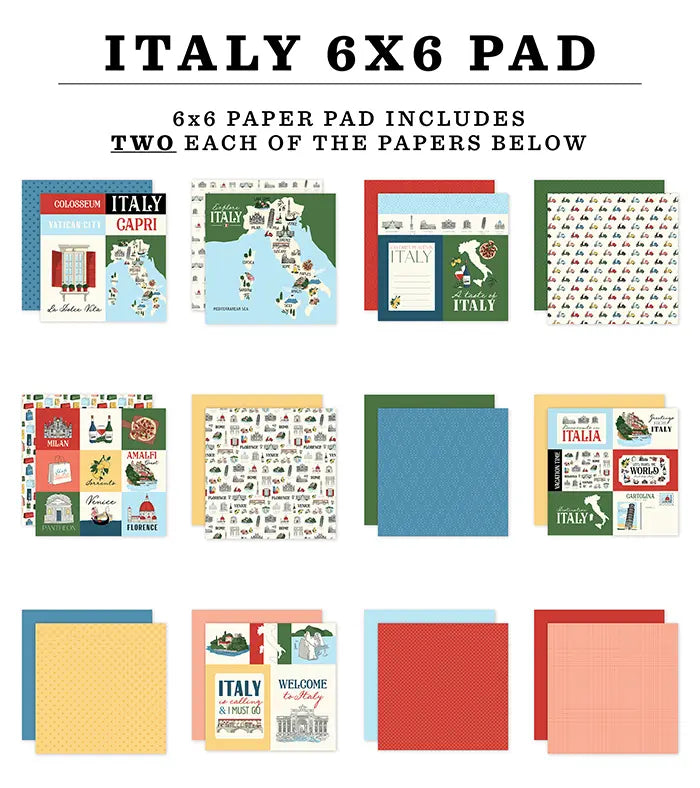 Italy Paper Pad, 6" x 6" - Carta Bella