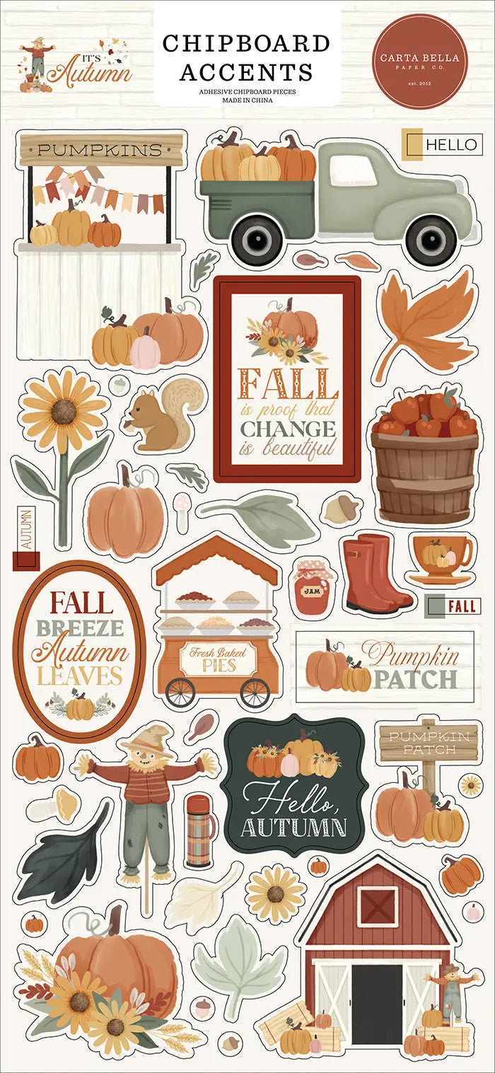 It's Autumn Chipboard Accents - Carta Bella