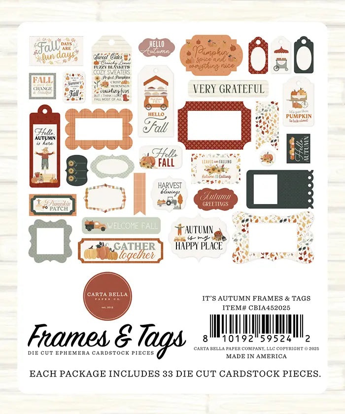 It's Autumn Frames & Tags - Carta Bella