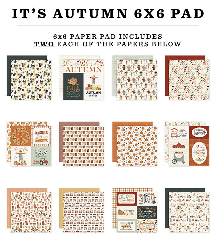 It's Autumn Paper Pad, 6" x 6" - Carta Bella