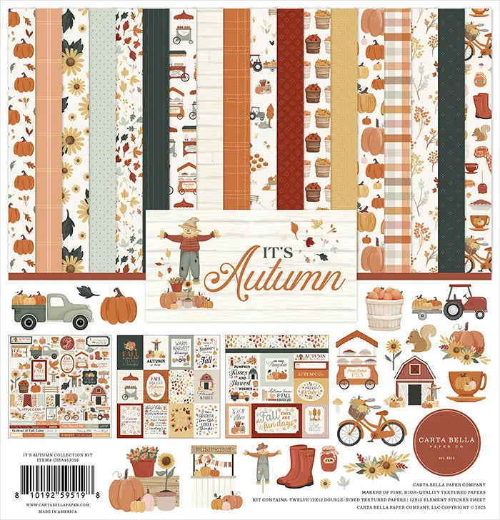 It's Autumn Scrapbook Collection Kit, 12" x 12" - Carta Bella