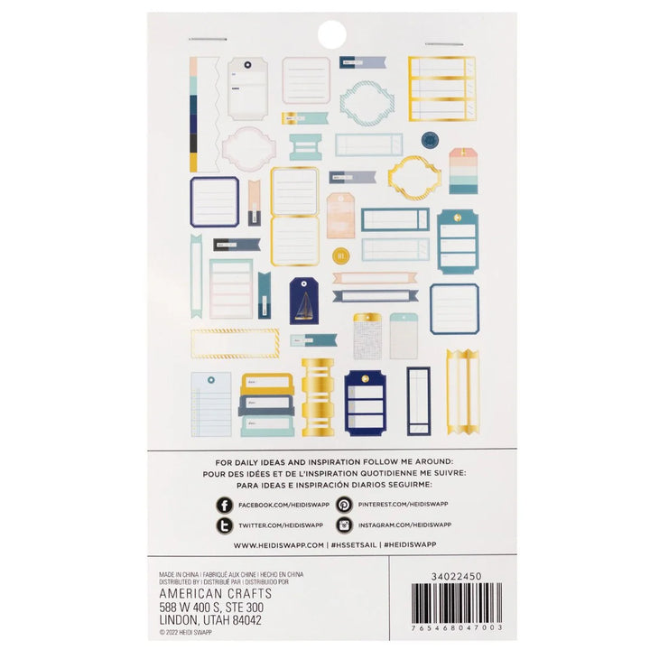 Journaling Ephemera - Heidi Swapp - Set Sail Collection - American Crafts
