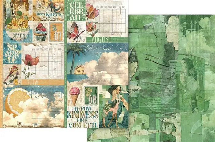 Journaling Through Time Scrapbook Collection Kit,  8" x 8" - Graphic 45