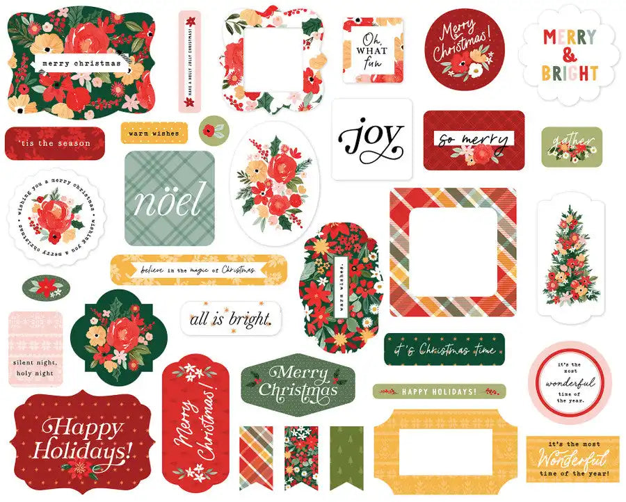 Joyful Christmas Flora Ephemera - Carta Bella