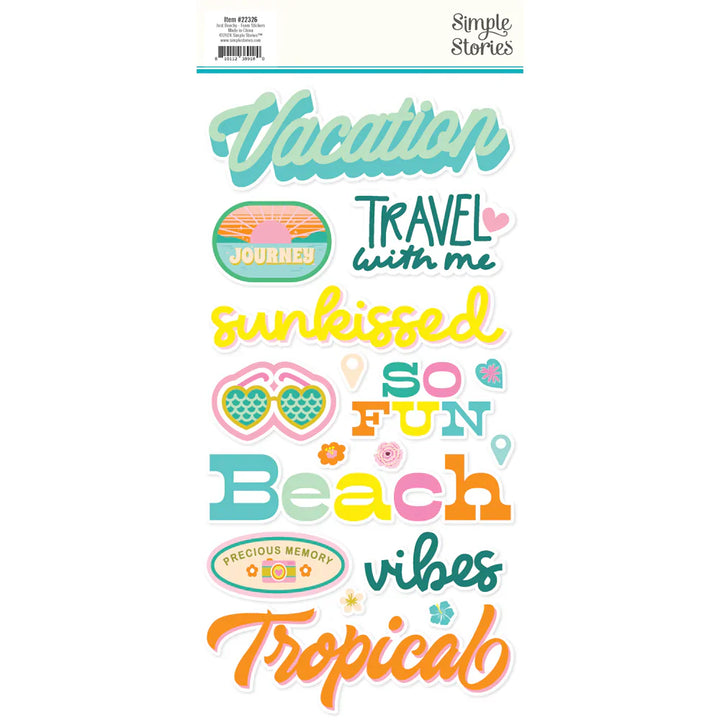 Just Beachy Foam Stickers - Simple Stories