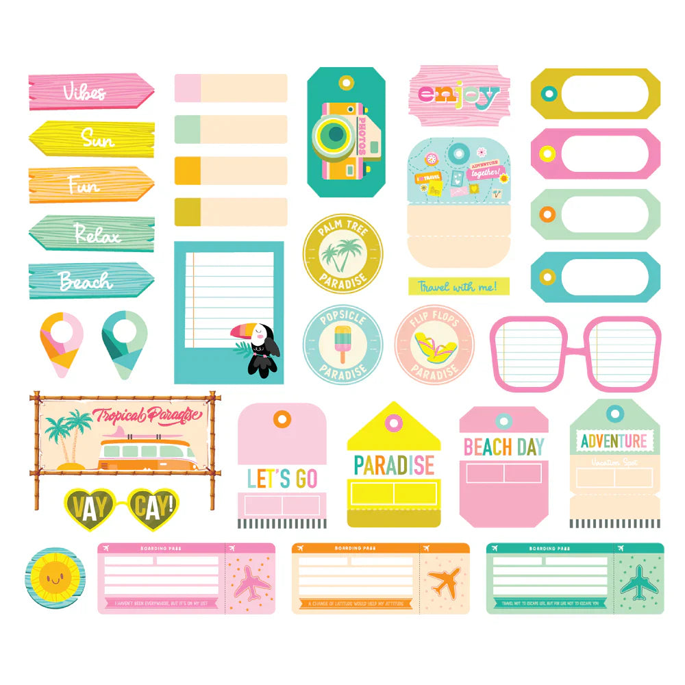 Just Beachy Journal Bits & Pieces - Simple Stories