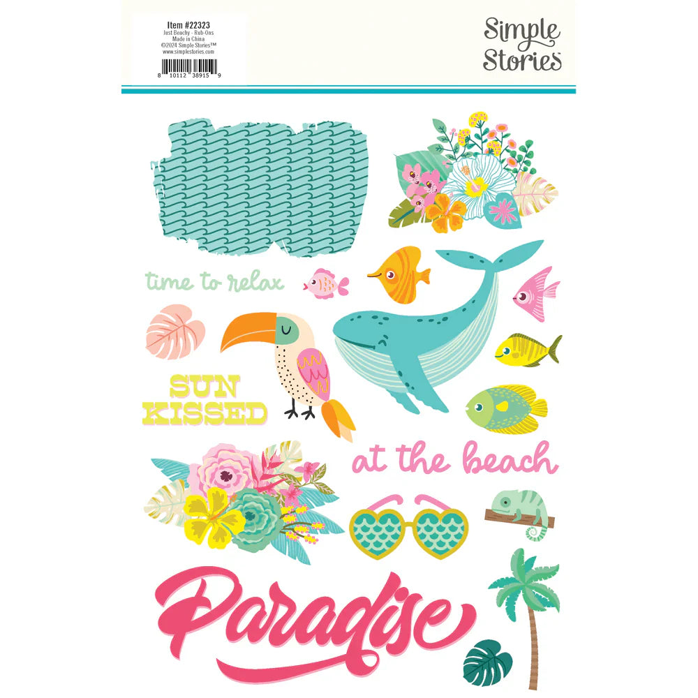 Just Beachy Rub Ons - Simple Stories