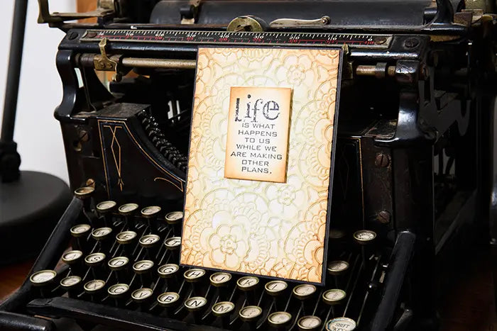View 2 of Lace Multi Level Textured Impressions Embossing Folder - Back from the Vault by Tim Holtz - Sizzix