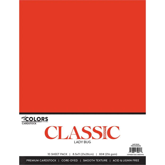 Ladybug Classic Cardstock Pack, 8.5" x 11" - My Colors - PhotoPlay