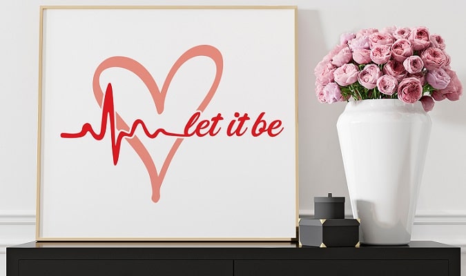Let It Be Heart SVG Image File Download