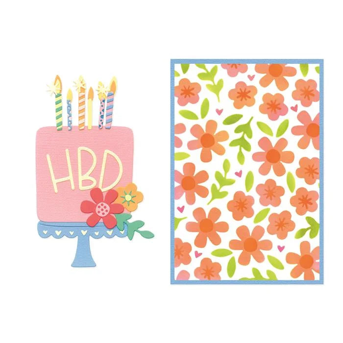 Let's Eat Cake! Thinlits Die Set w/ Stencils Set by Catherine Pooler - Birthday Collection - Sizzix