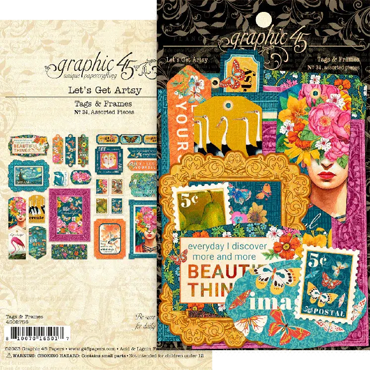 Let's Get Artsy Tags & Frames - Graphic 45