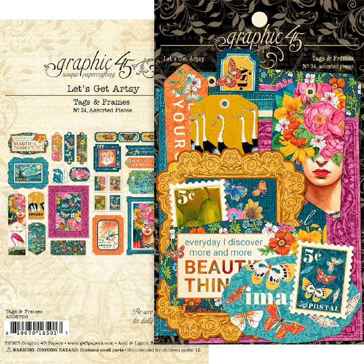 Let's Get Artsy Tags & Frames - Graphic 45