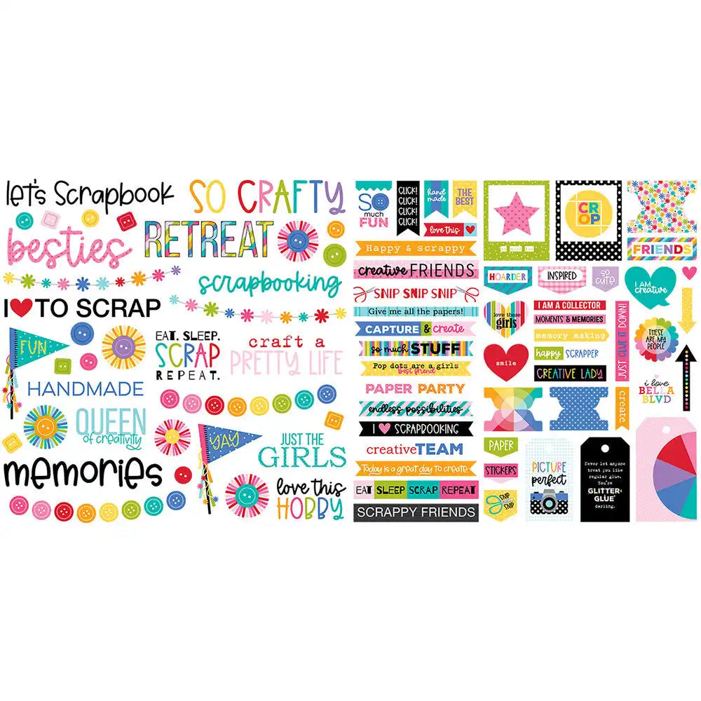 Let's Scrapbook! Ephemera Words - Bella Blvd