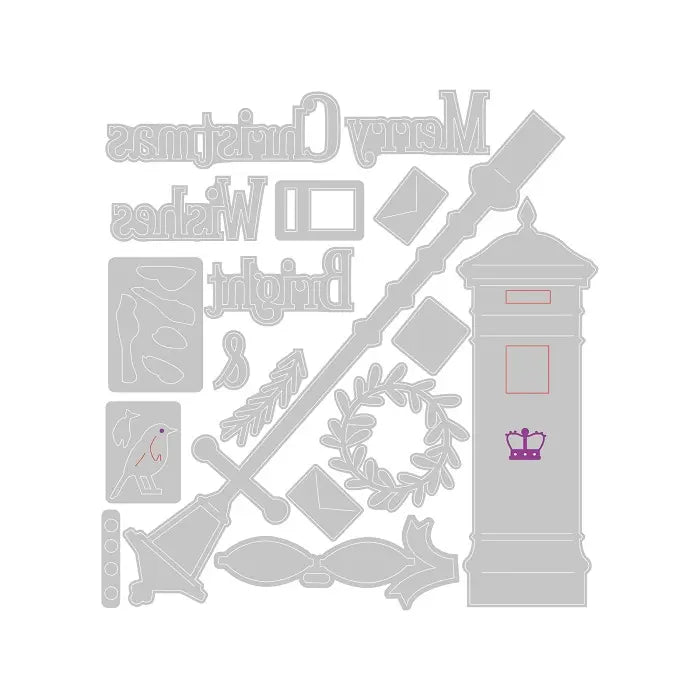 Letters at Christmas Thinlits Die Set - Olivia Rose - Sizzix