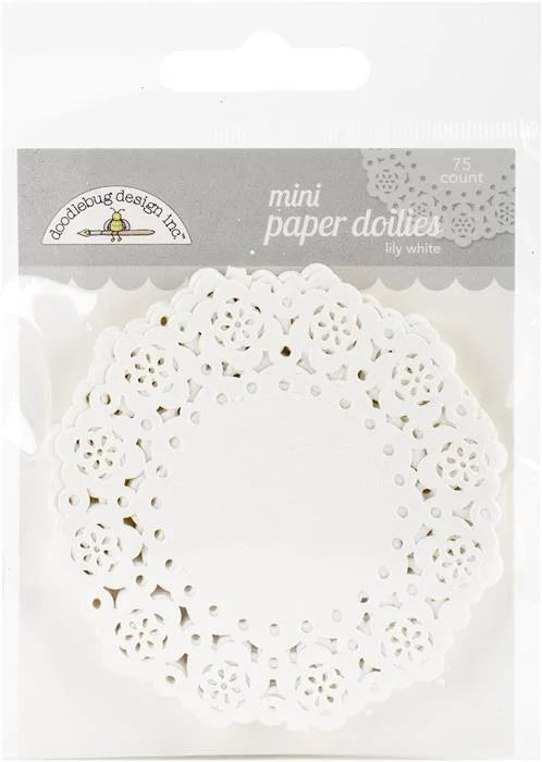 Lily White Mini Doilies - Monochromatic - Doodlebug