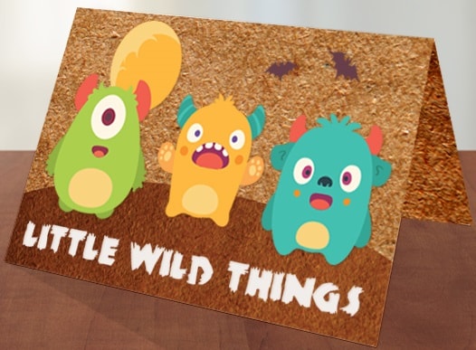 Little Wild Things Card SVG Image File Download