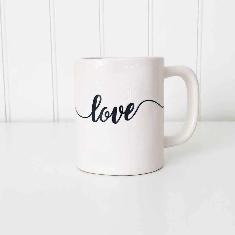 love Ceramic Mug - Tabletop Decor - Foundations Decor