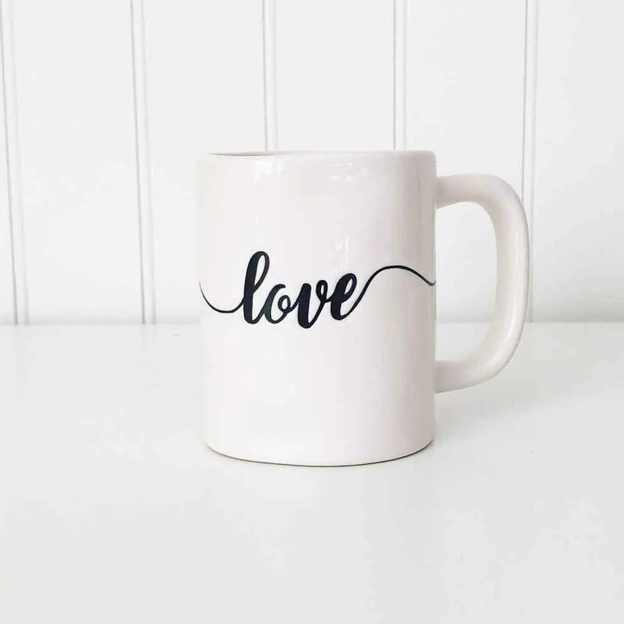 love Ceramic Mug - Tabletop Decor - Foundations Decor