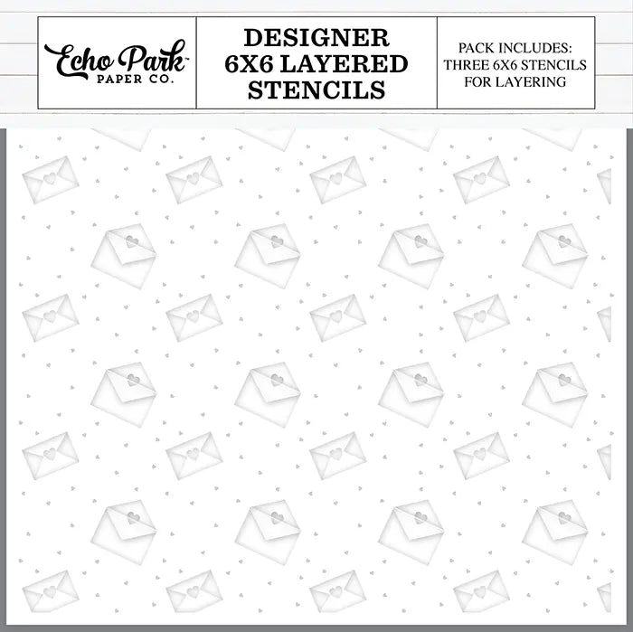 Love Mail Layered Stencil - Designer Series - Echo Park