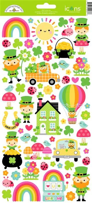 Lucky Me Icons Stickers - Doodlebug