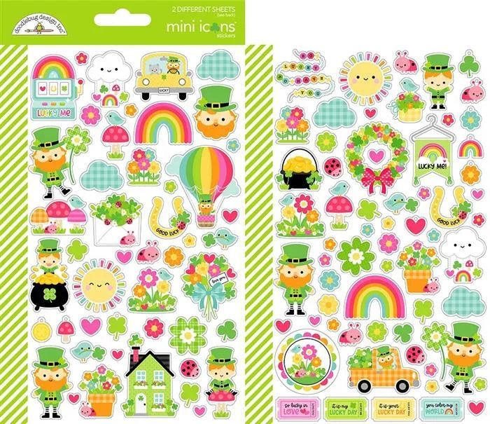 Lucky Me Mini Icons Stickers - Doodlebug