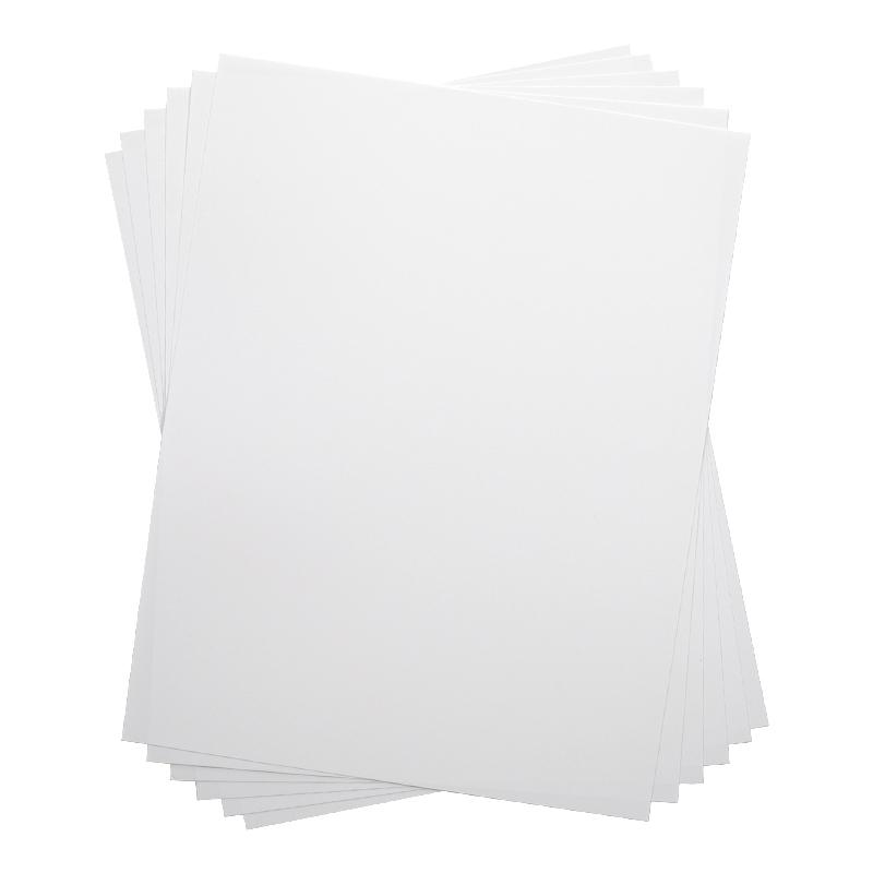 White Shrink Plastic Sheets - Silhouette