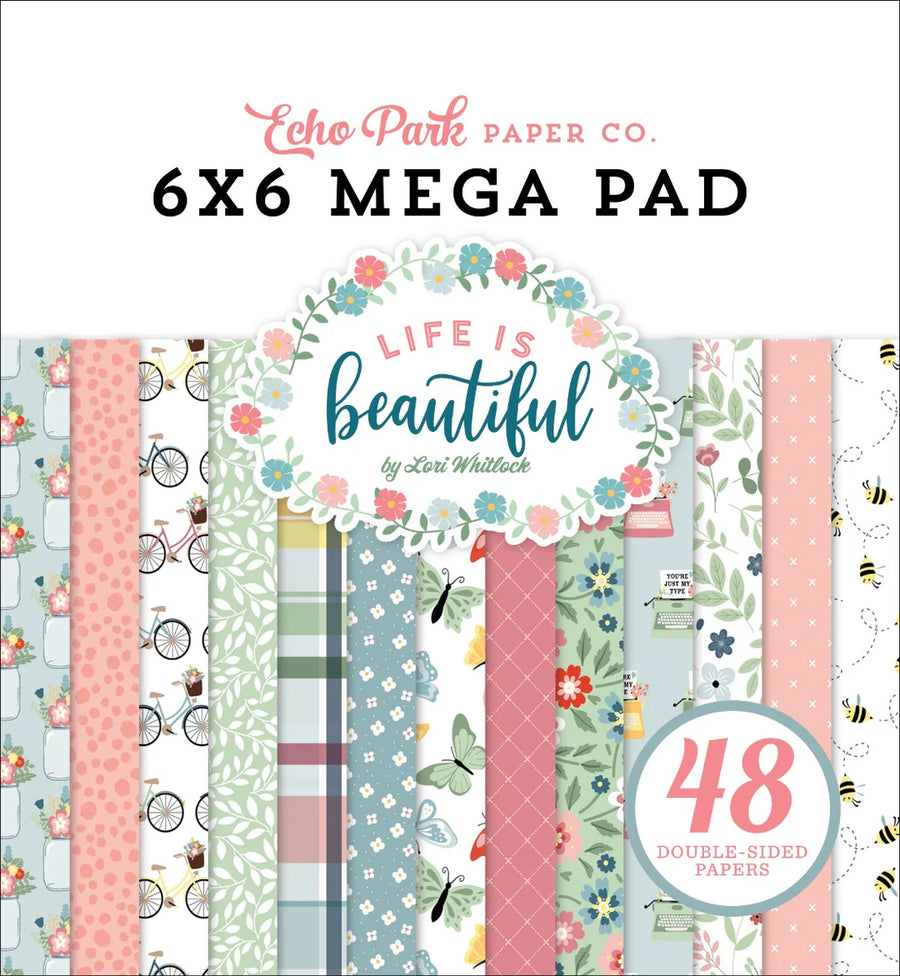Mega Paper Pad, 6x6 - Life is Beautiful - Echo Park