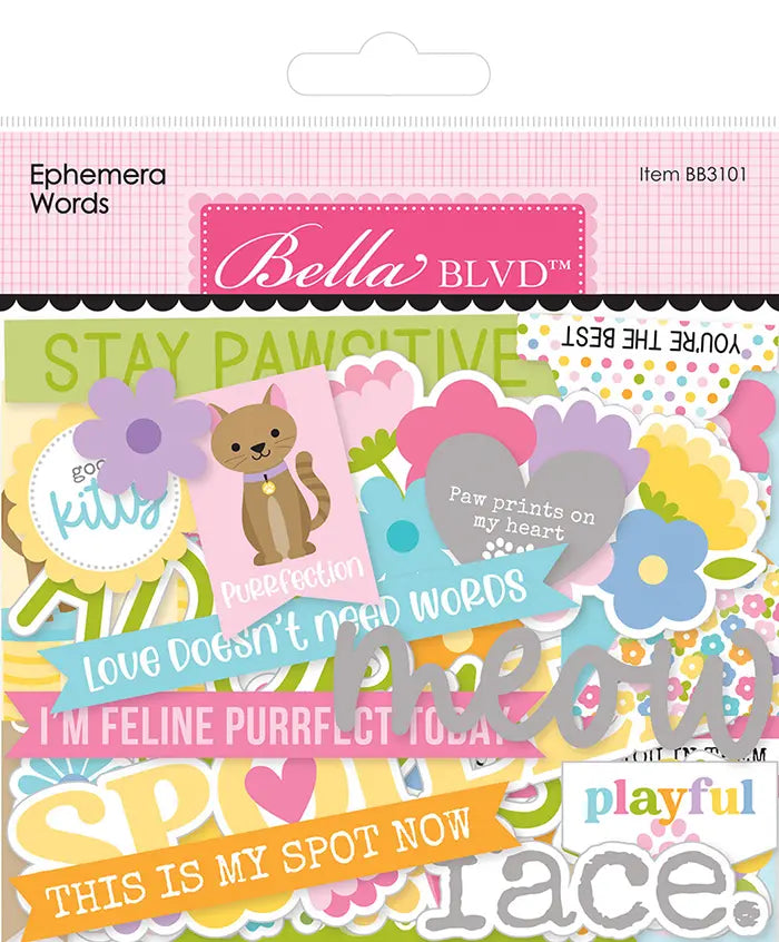 Meow Ephemera Words - Bella Blvd