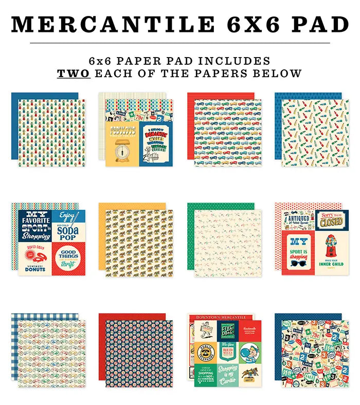 Mercantile 6" x 6" Paper Pad - Carta Bella
