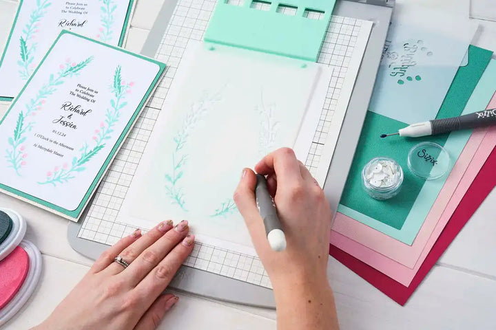 View 3 of Merry & Bright #3 A6 Layered Stencils by Jen Long - Sizzix