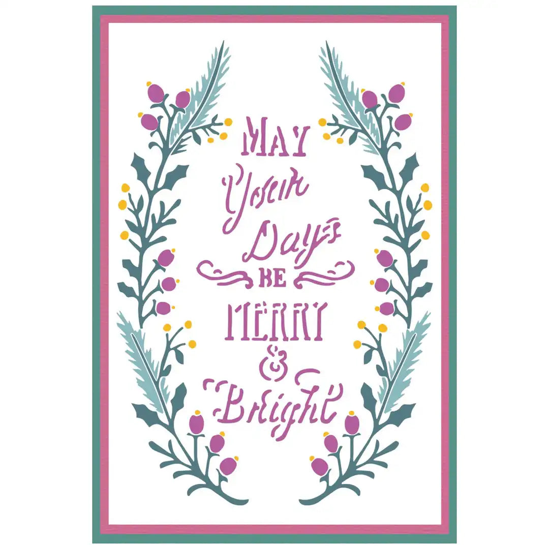 View 8 of Merry & Bright #3 A6 Layered Stencils by Jen Long - Sizzix