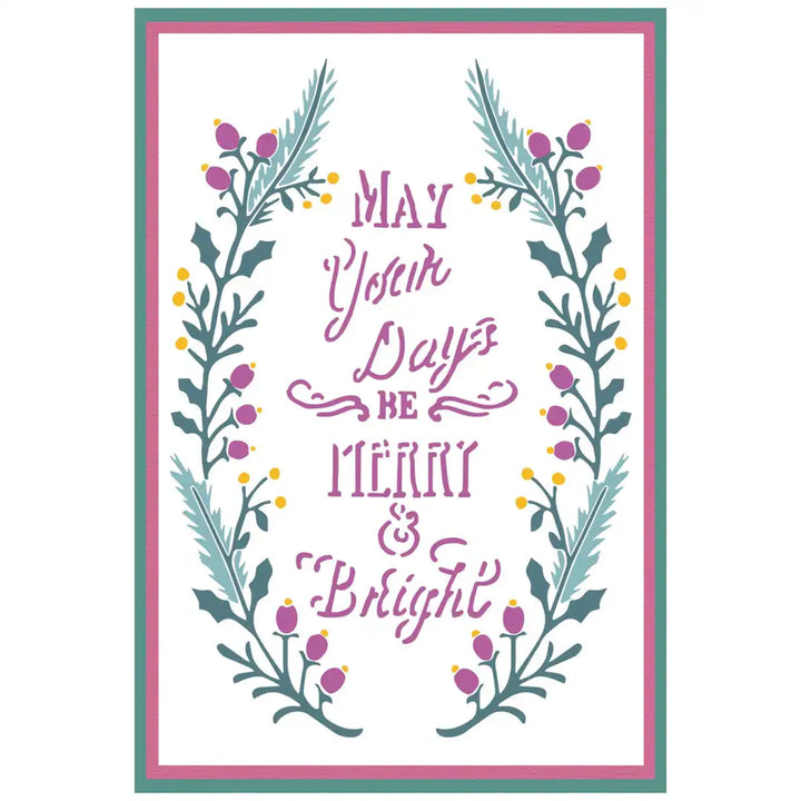 View 8 of Merry & Bright #3 A6 Layered Stencils by Jen Long - Sizzix