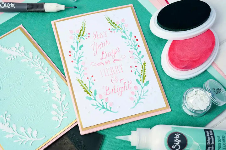 View 3 of Merry & Bright #2 Thinlits Die Set by Jen Long - Sizzix