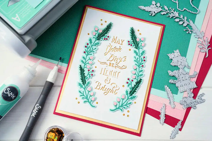 View 2 of Merry & Bright #2 Thinlits Die Set by Jen Long - Sizzix
