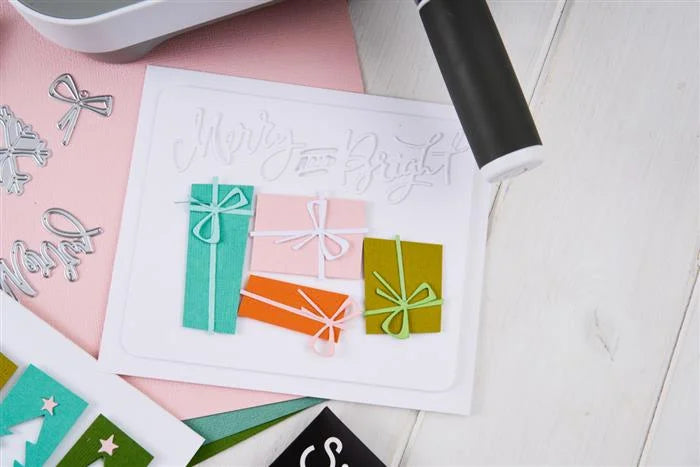 Merry + Bright Side Order 2D Texture Fades/Thinlits Set (17 pack) by Tim Holtz (Vault) - Christmas Collection - Sizzix