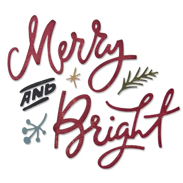 Merry & Bright Thinlits Die Set Die Set 6PK - Back from the Vault - Tim Holtz - Sizzix