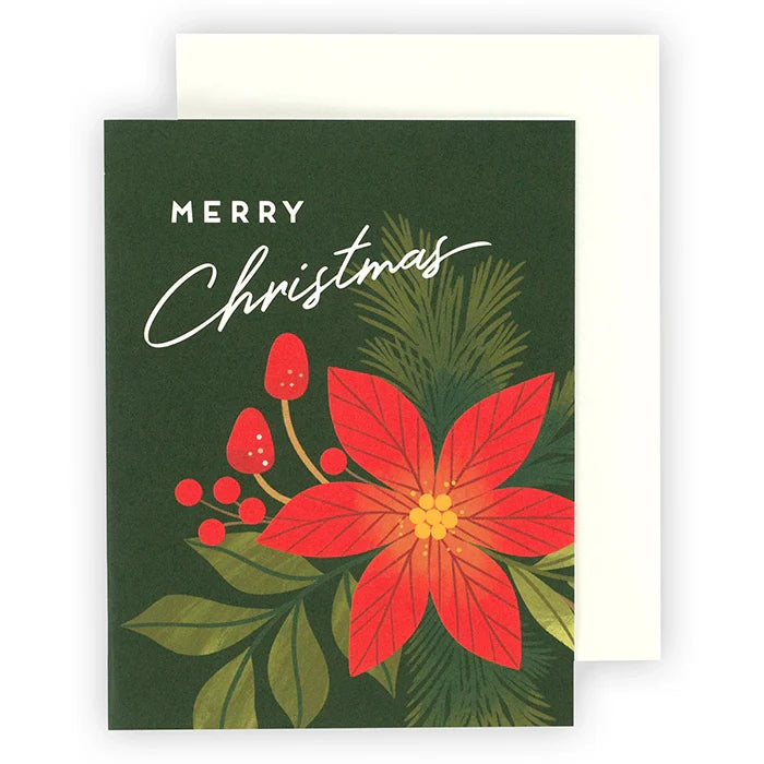 Merry Christmas Floral Greeting Card – Echo Park