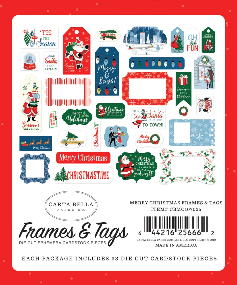 Merry Christmas Frames & Tags - Carta Bella