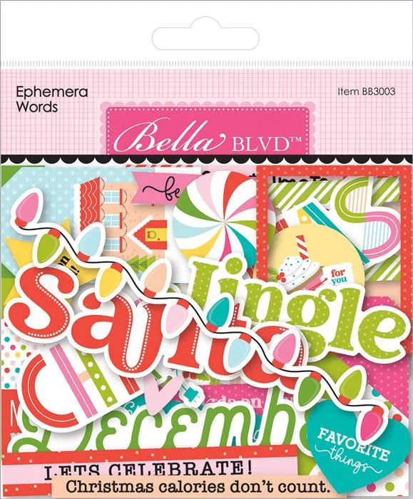 Merry Mingle Ephemera Words - Bella Blvd
