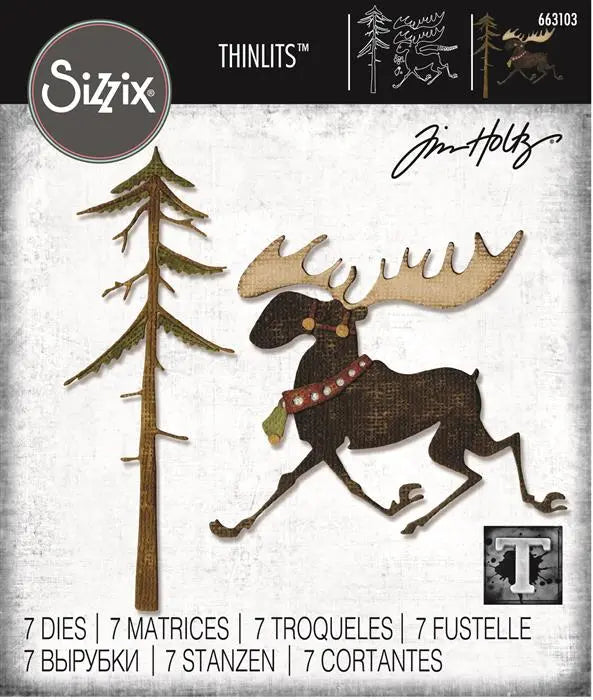 Merry Moose Thinlits Die Set Die Set 7PK - Back from the Vault - Tim Holtz - Sizzix