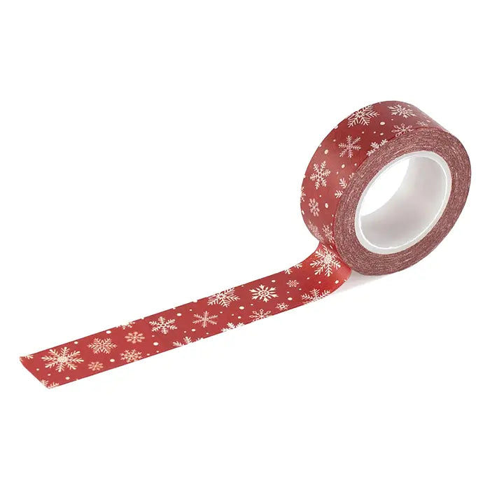 So Very Merry Red Snowflakes Washi Tape - Christmas Express - Echo Park