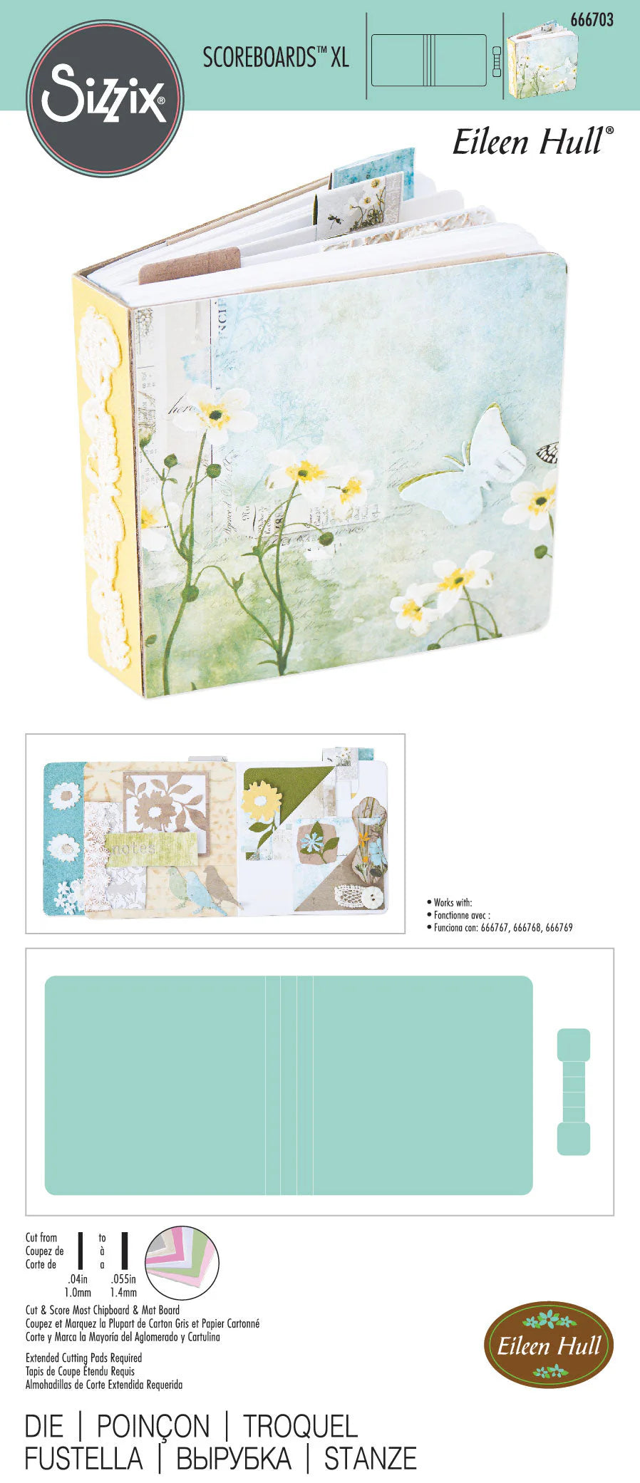 Mini Album ScoreBoards XL Die - Eileen Hull - Sizzix